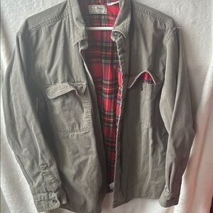 L.L. Bean Men's Gray Jacket with Red Lining vintage 1980’s size L